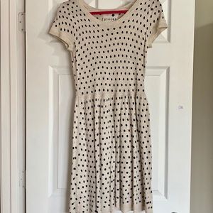 Polka dot light sweater dress